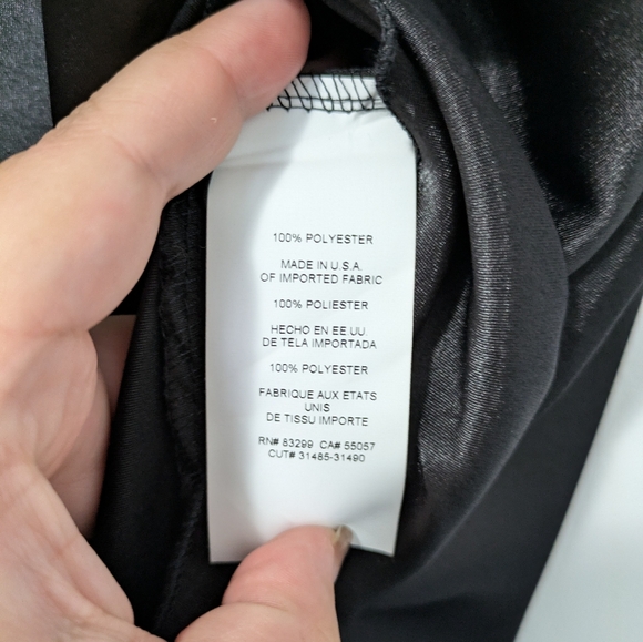 Nicole Miller Black Satin Midi Skirt - Picture 4 of 4